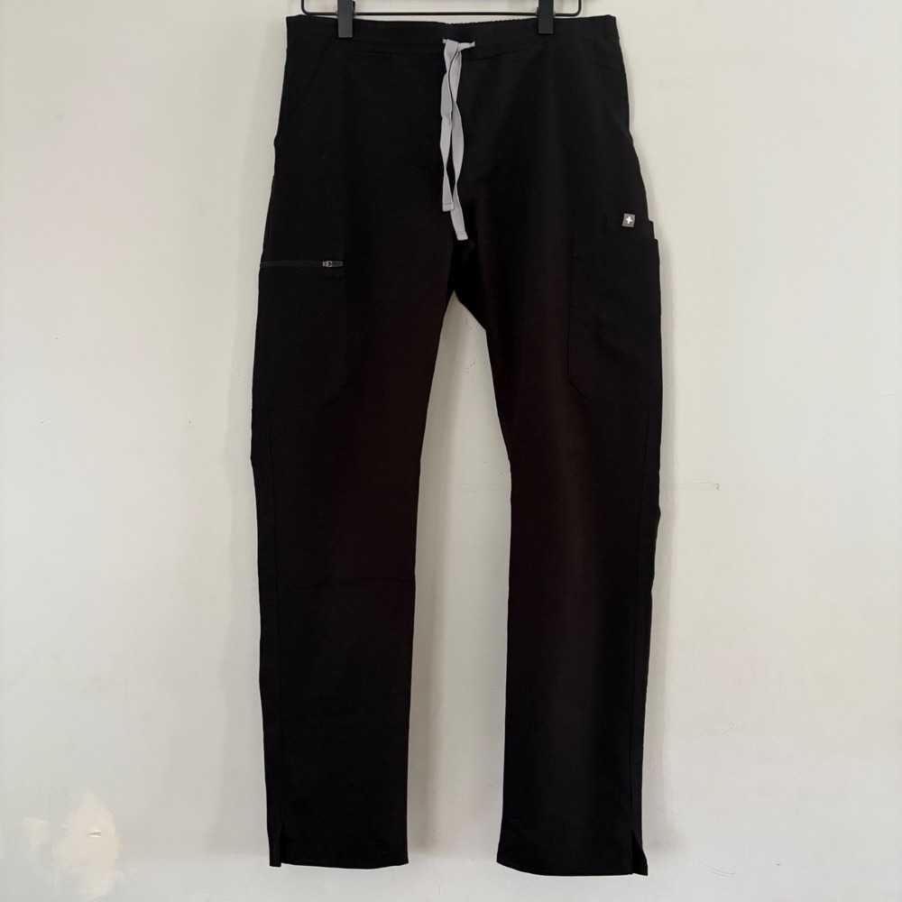 Figs Black Straight Leg Pants